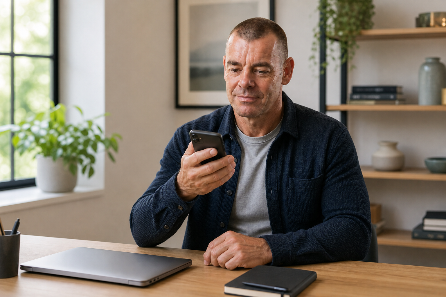 Ian Ross recording a personal coaching voice note
